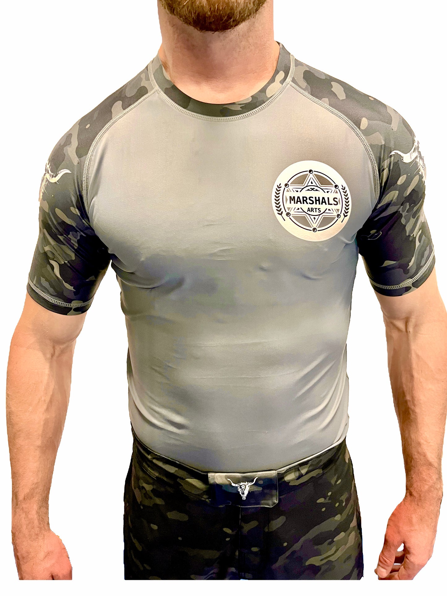 Marshal Black Camo/Grey Rashguard