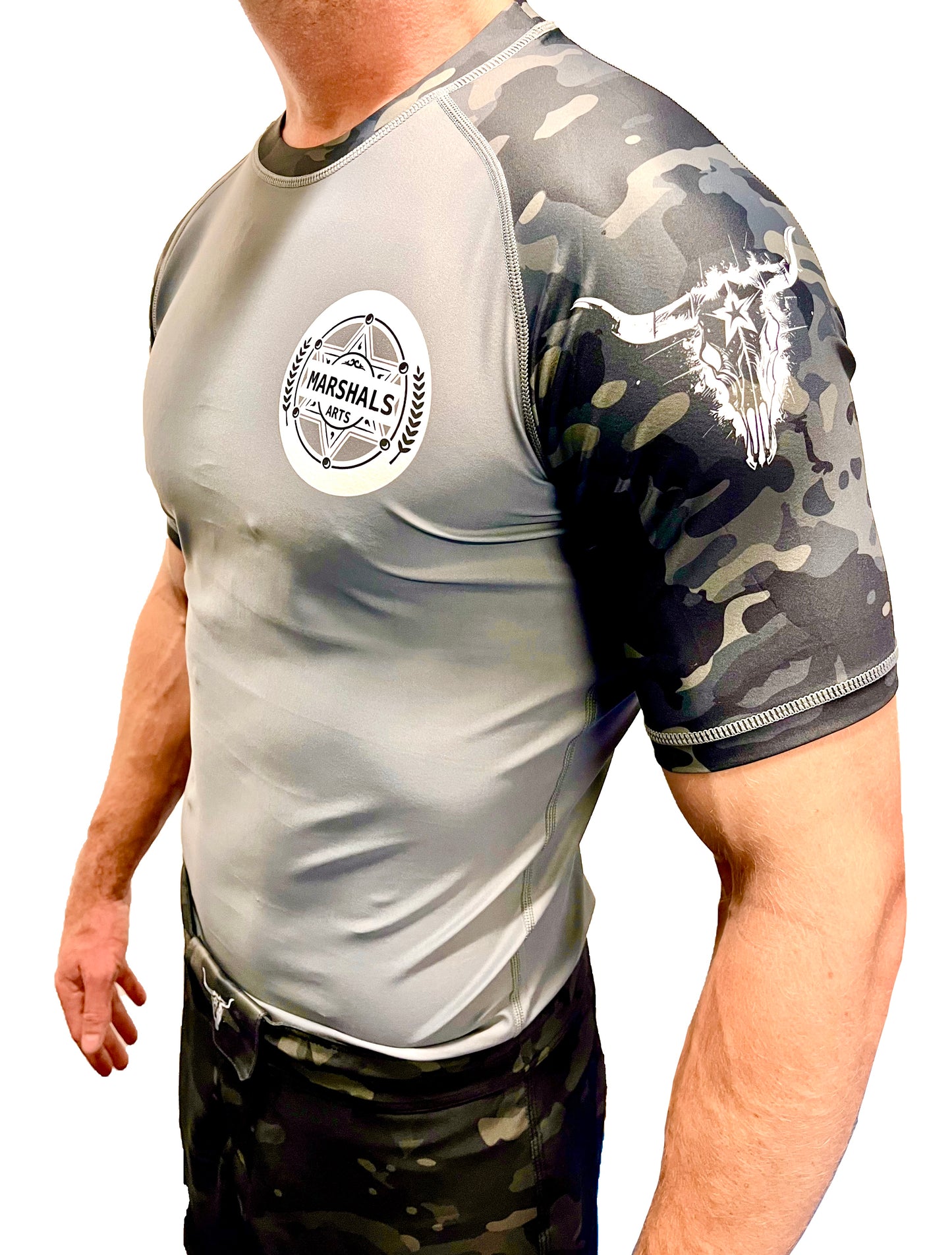 Marshal Black Camo/Grey Rashguard